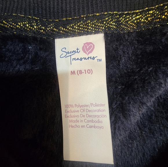 Secret Treasures Plush Pullover Sweatshirt Dream Queen Graphic Navy Blue M - Picture 6 of 9